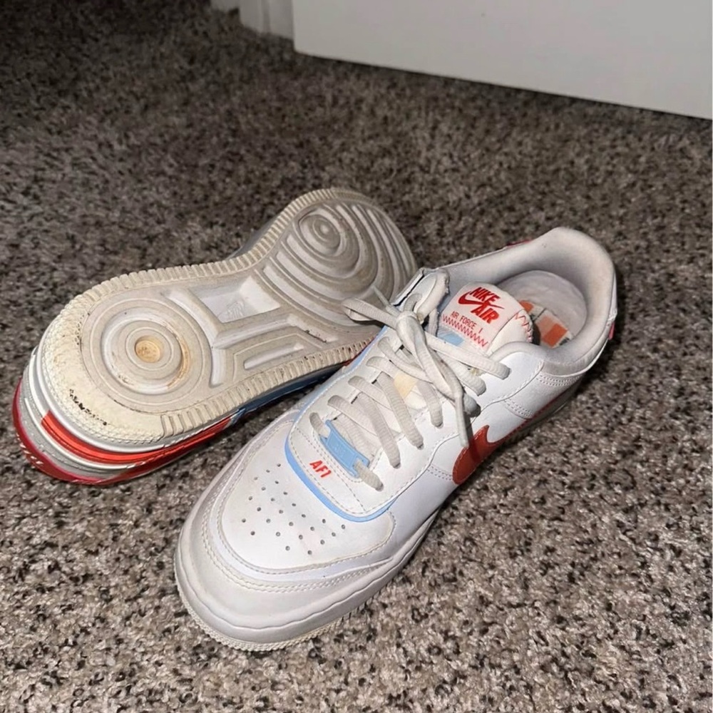 Nike Air White and Red Sneakers
